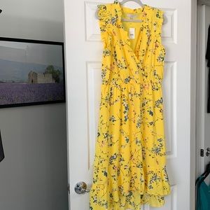 Loft yellow floral sundress
